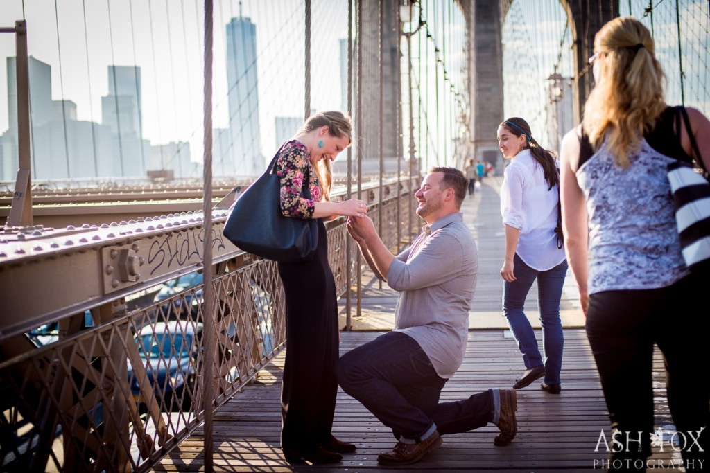Brooklyn Bridge Proposal Engagement NYC New York Proposal Photographer Photography