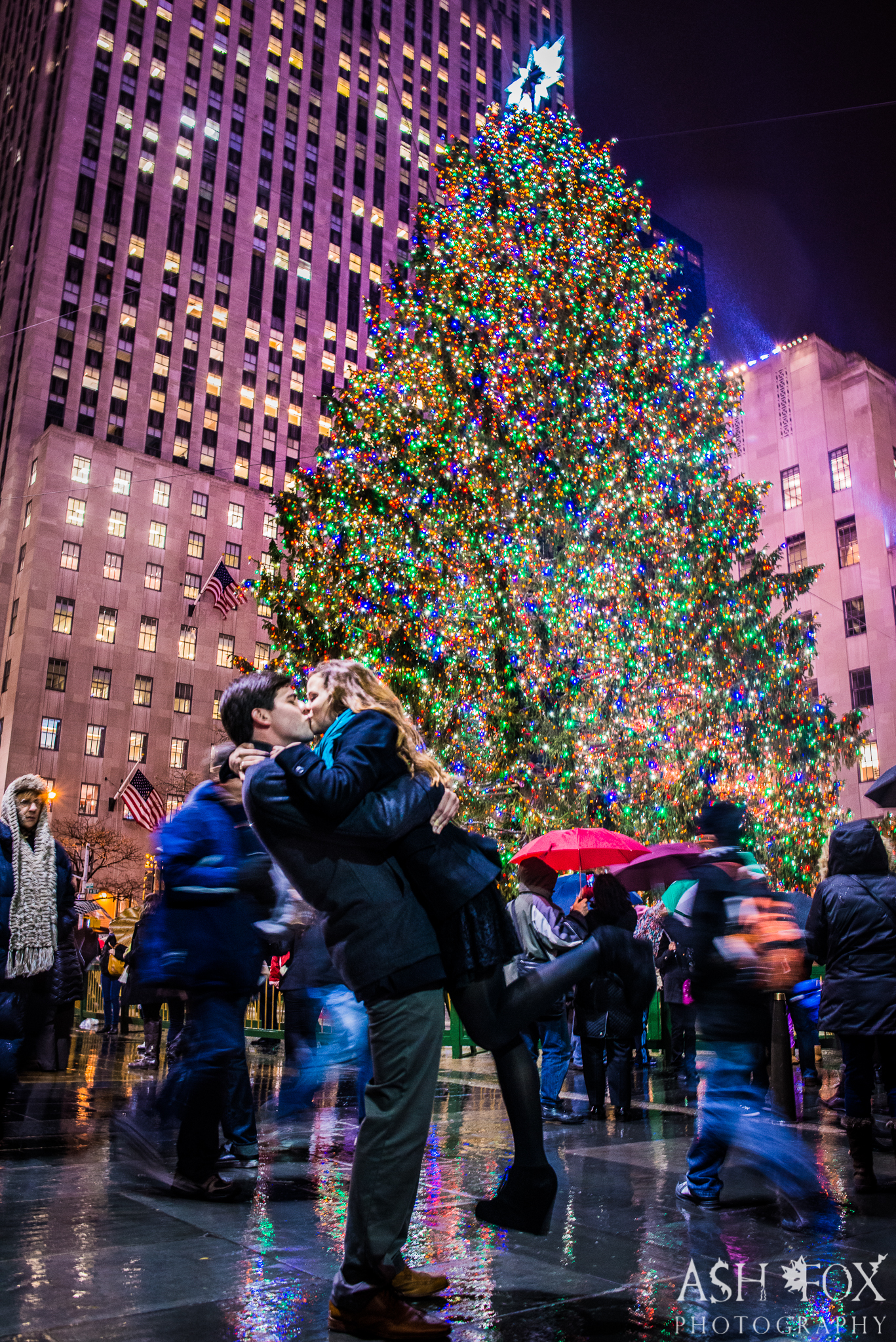 Rockefeller Center Christmas Tree Kiss