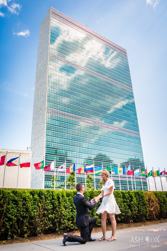 proposal at the united nations building nyc