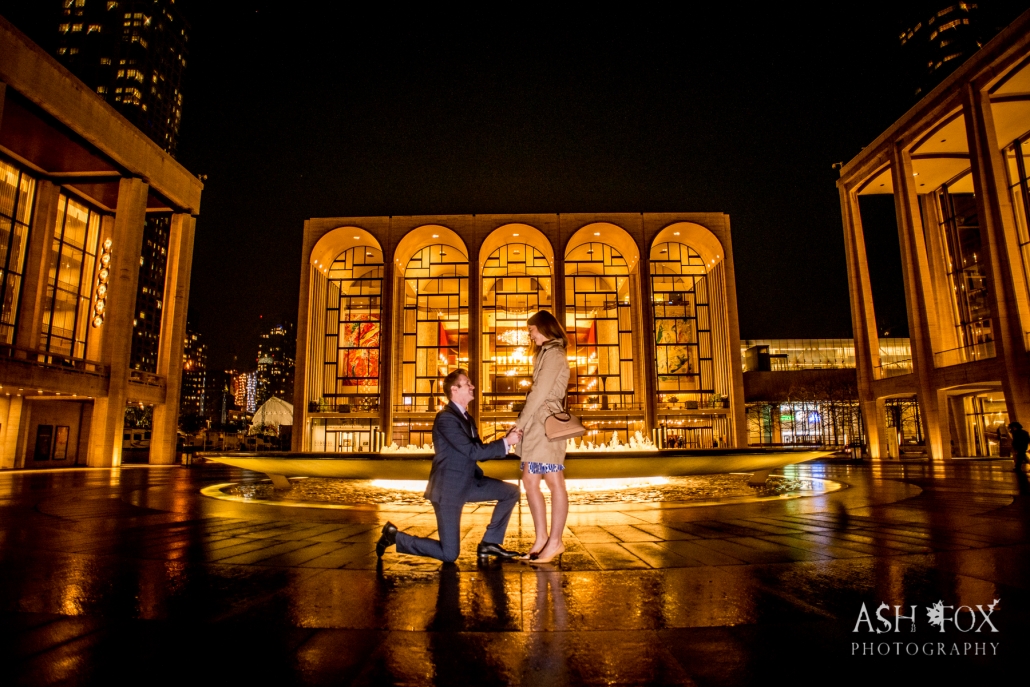 man proposes at lincoln center