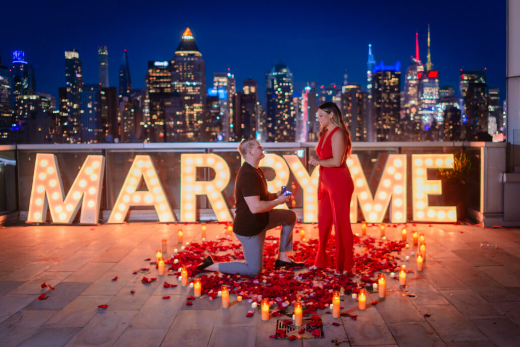 Marquee Marry Me Letters Proposal NYC 