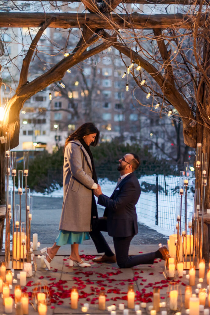 Central Park Gazebo Marriage Proposal