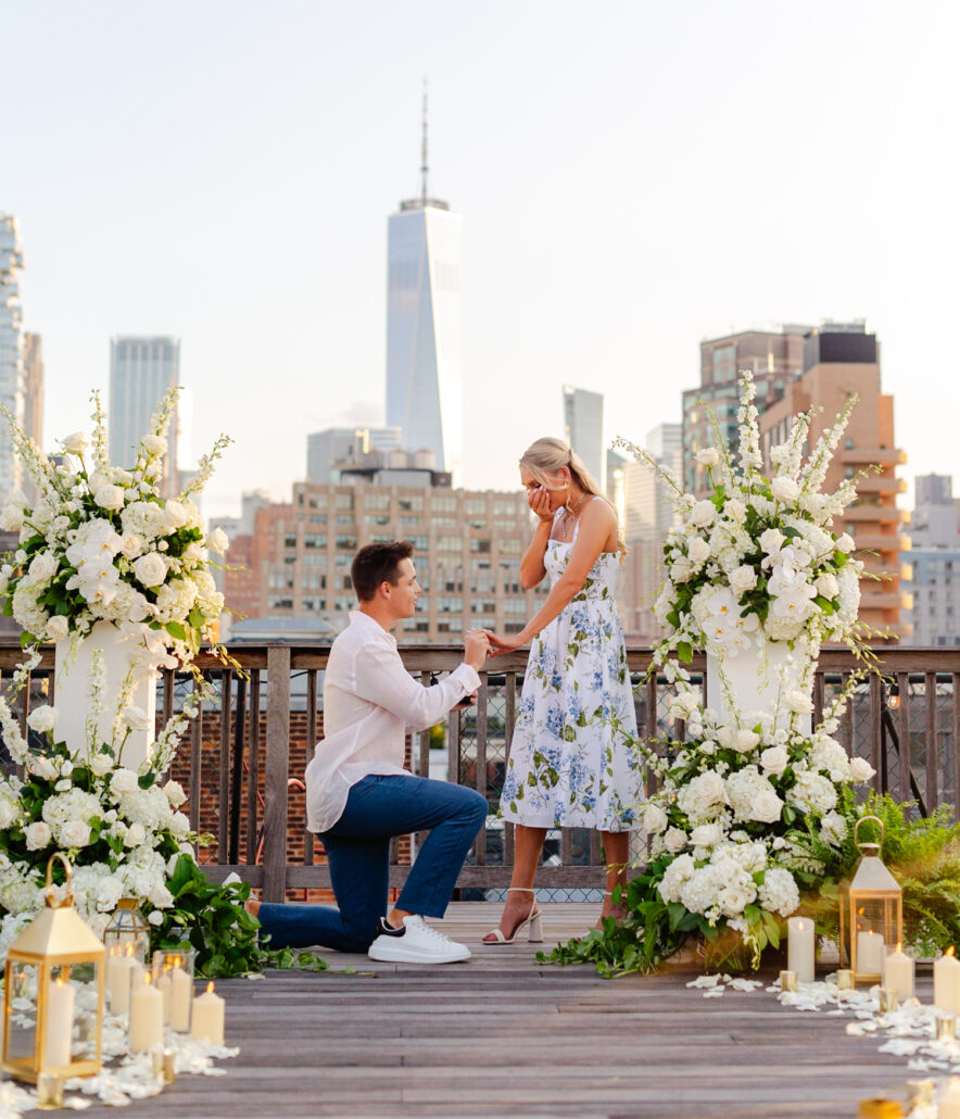 luxury private NYC rooftop proposal